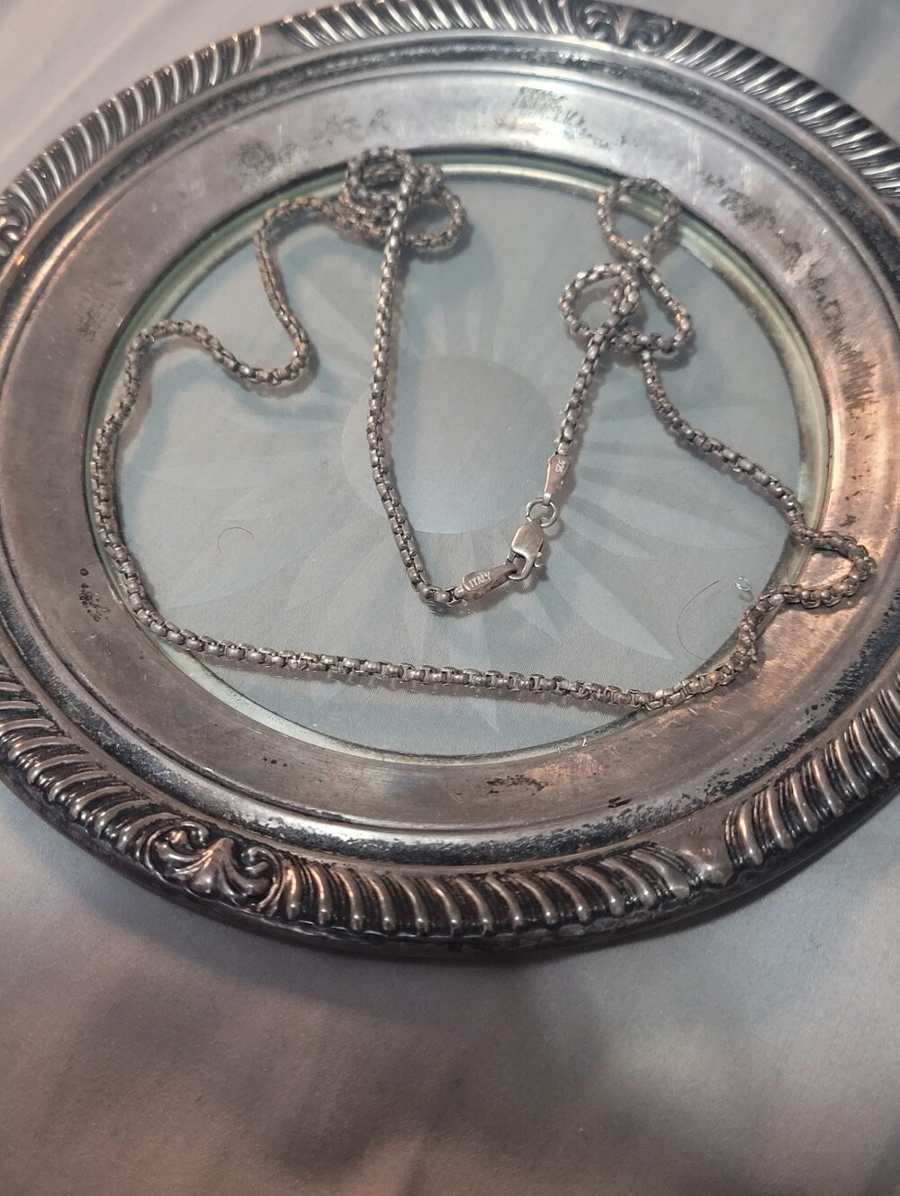 Sterling Silver Box Chain Necklace - Silver